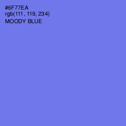 #6F77EA - Moody Blue Color Image